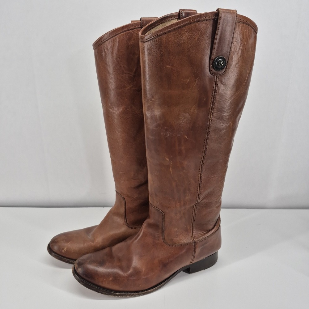 Frye Brown Leather Tall Riding Boots